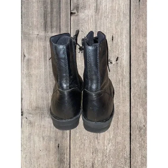 Clarks Black Lace Up Boots - Picture 4 of 9